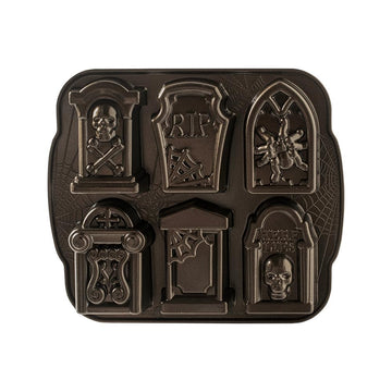 Tombstone Cakelet Pan by Nordic Ware – 4.5 cup capacity, 1.06 liters, Aluminum, Bronze, Model 91848