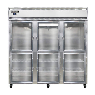 Three Section Reach In Glass Door Refrigerator by Continental Refrigerator – Model 3R-SS-GD-HD
