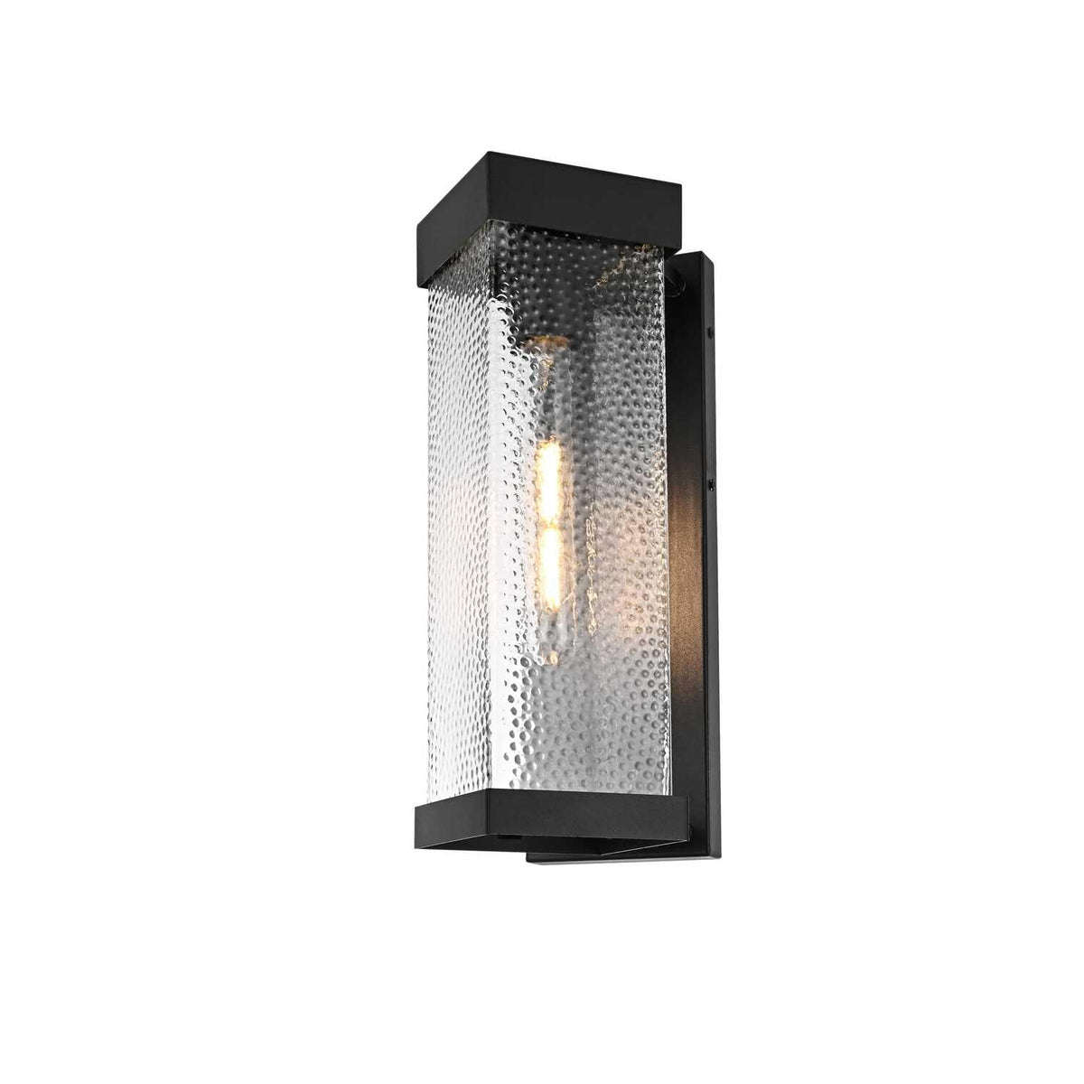 Swain One Light Outdoor Wall Sconce Black by Lighting Design – Iron, Black