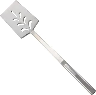 Winco 14" Stainless Steel Commercial Turner | Perforated blade, Hollow handle, Lightweight grip, Restaurant service, Great for Griddles, Burgers, Eggs and Kitchen Prep