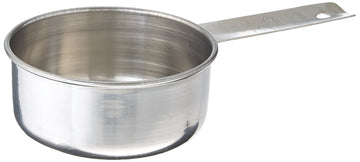 1/2 Cup Stainless Steel Measuring Cup by Tablecraft – 4-Ounce, 7.5 milliliters, Stainless Steel, Silver, Model 724C