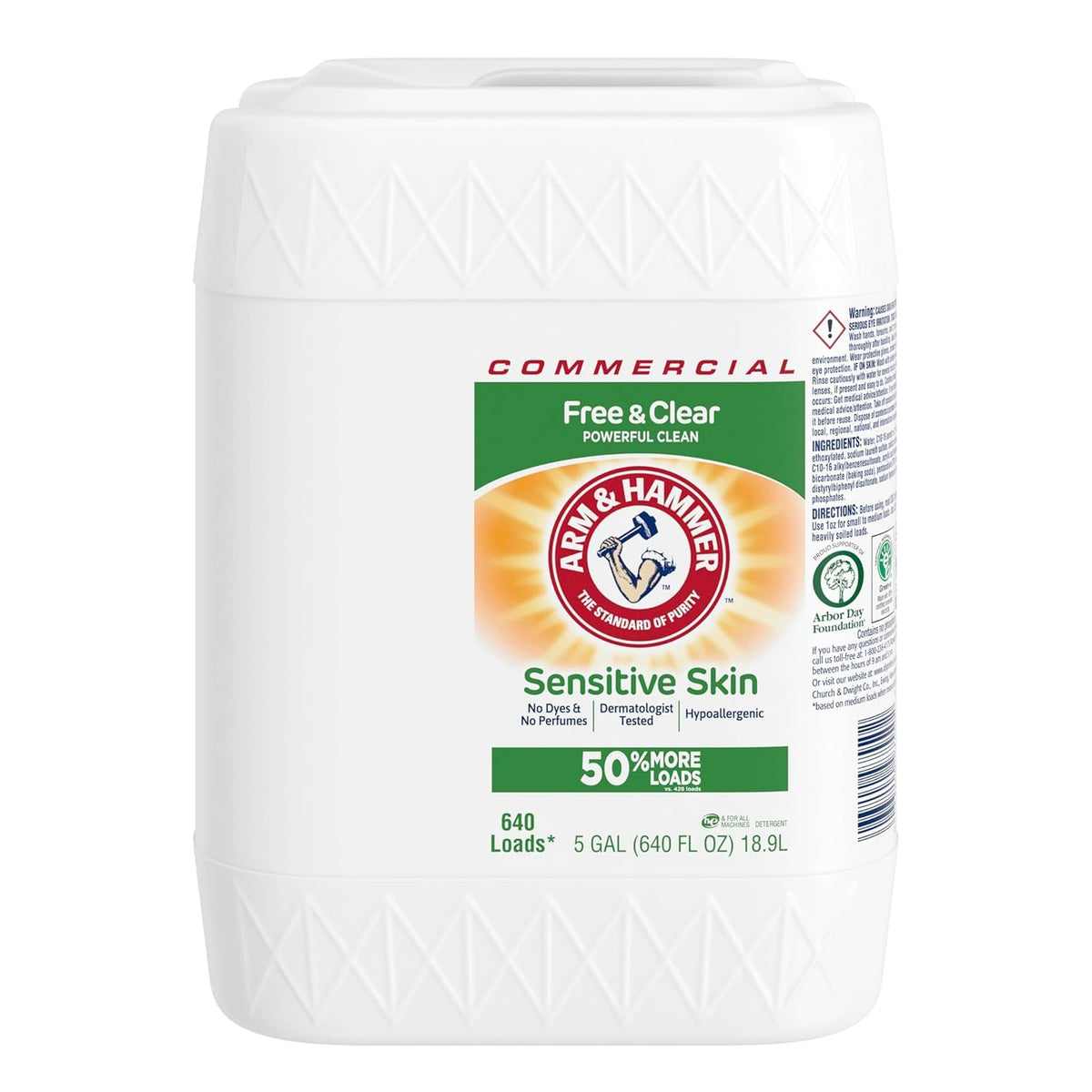 ARM & HAMMER 640 Fl Oz (Pack of 1) / Free & Clear Sensitive Skin / 1 Liquid Detergent
