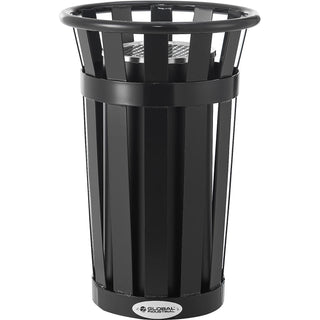 Slatted Steel Outdoor Ashtray by Global Industrial – 13 Gallon, Steel, Black, Model M2000