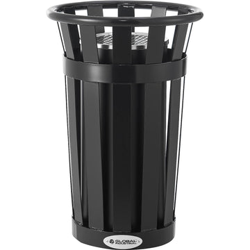 Slatted Steel Outdoor Ashtray by Global Industrial – 13 Gallon, Steel, Black, Model M2000