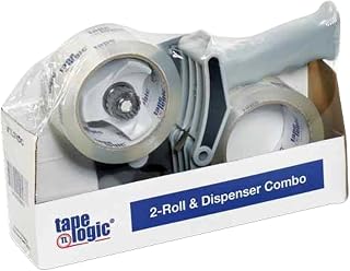 Tape Logic Packing Tape 2-Rolls & Dispenser, 2" x 55 yd 2.6 Mil - Heavy Duty Clear Packaging Tape Roll for Shipping, Moving, Order Fulfillment