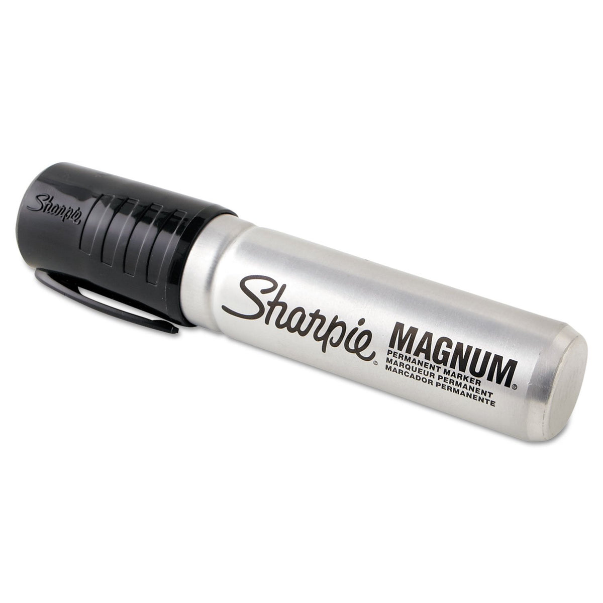 Magnum Permanent Marker by Sharpie – Aluminum, Black, Pack of 12, Model 44001BX