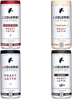 La Colombe Draft Latte Variety Pack - Core 4 Flavors: Triple, Vanilla, Draft, Mocha - Made With Real Ingredients - Grab And Go Coffee, 9 Fl Oz (Pack of 16)