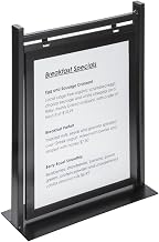 Double-Sided Countertop Sign Holder Black Metal Hanging - 11"L x 4"W x 14 7/16"H