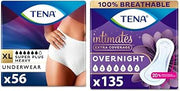 Postpartum Bundle- Incontinence Underwear for Women, Super Plus Absorbency & TENA Intimates Overnight Incontinence Pads for Women