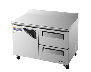 12 cu. ft. Super Deluxe Series Worktop Refrigerator with Efficient Refrigeration System Hot Gas Condensate System Stainless Steel Drawers and High Density PU Insulation: Stainless