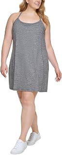 Calvin Klein Performance Plus Size Space Dyed Strappy Tank Dress