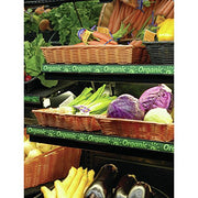 HUBERT Natural / 14"Lx12"Wx2.5"H / Rustic Shelf Baskets