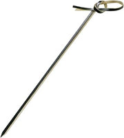 PacknWood 209BBLOKO10 - Black Knot Bamboo Skewer - Loko Black Looped Bamboo Skewer - Biodegradable Knotted Picks - Bamboo Knot Picks - 3.9" - 2000 per case
