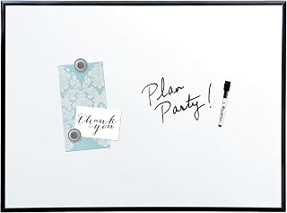 Quartet Magnetic Dry-Erase Whiteboard with Aluminum Frame with 36" x 24", Aluminum Frame with Black Finish