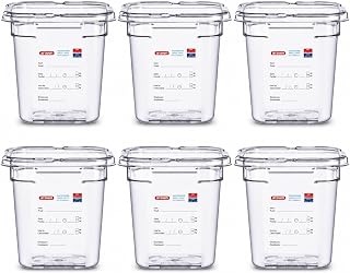 Araven Polycarbonate Food Pan, In-Mold Label, GN 1/6, 6", 6 Ct, Clear