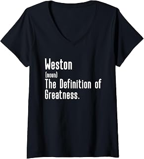 Womens Custom For Weston - Funny Shirt With The Name Weston V-Neck T-Shirt