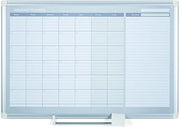 MasterVision Magnetic Dry Erase Monthly White Board Planner, Wall Mounting, Sliding Marker Tray, 36" x 48", Aluminum Frame, (GA0597830-550)