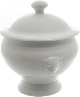 10 Strawberry Street Whittier 4"/12 Oz Small Lions Head Soup Bowl, Set of 4, White