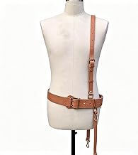 WWII German Officer Sam Browne Belt Set, Leather Reenactment Prop