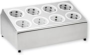 Tablecraft Products 7082 Two-Tiered Flatware Cylinder Holder with 8 Holes