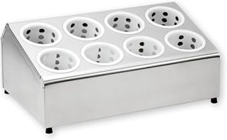 Tablecraft Products 7082 Two-Tiered Flatware Cylinder Holder with 8 Holes