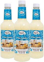 MASTER OF MIXES Pina Colada Drink Mix, Ready to Use, 1 Liter, 3 Pack | Fresh Pineapple & Creamy Coconut Finish | Cocktail & Mocktail Drink Recipes, Pour Ready, Consistent, Smooth Mixing Texture