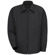 Men's Perma-Lined Panel Jacket by Red Kap – 3X-Large, Polyester Cotton Blend, Black, Model JT50BK RG 3XL