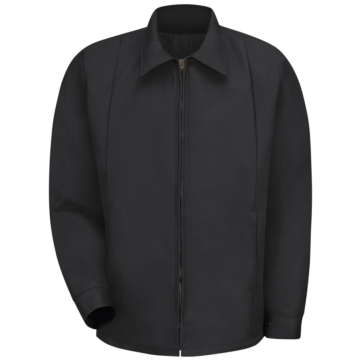Men's Perma-Lined Panel Jacket by Red Kap – 3X-Large, Polyester Cotton Blend, Black, Model JT50BK RG 3XL