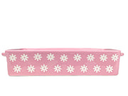 Daisy Rectangular Baker by 10 Strawberry Street – 112 oz, 112.0 fluid_ounces, Stoneware, Pink, Model DS-PFL-40-63-003