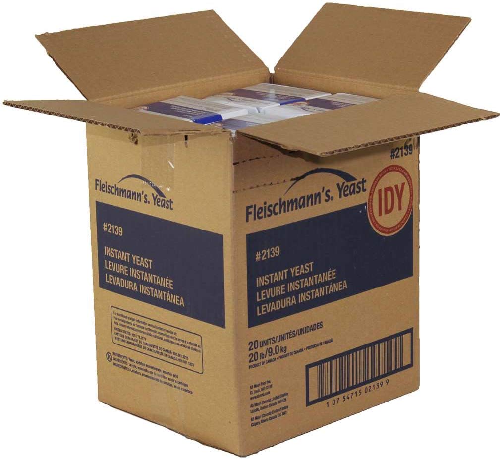 Fleischmanns Dry Instant Baking Yeast 20 Case 1 Pound by Fleischmann's Simply Homemade – 1 Pound, Pack of 20