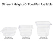 Excellant Deep Polycarbonate Food Pan by Thunder Group – 2-1/2-Inch deep, 6.0 inches, Polycarbonate, Clear, Model PLPA8162