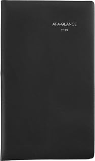 AT-A-GLANCE 2023 Weekly Pocket Calendar, Planner, DayMinder, 3-1/2" x 6", Pocket Size, Open Scheduling, Black (SK4800)