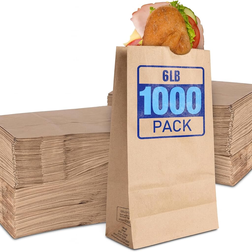 Stock Your Home 1000 / 6 Lb / Brown Food Storage Bags
