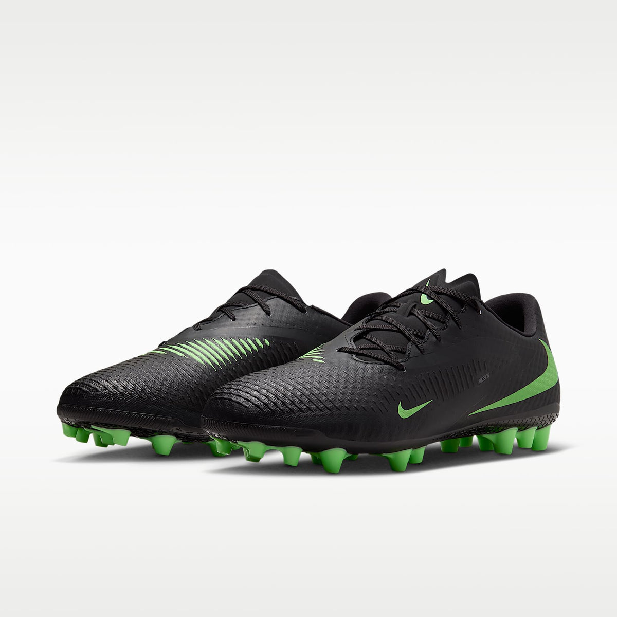 Phantom 6 Low Academy Artificial-Grass Soccer Cleats (Black/Black/Illusion Green) Size by Nike – Black/Black/Illusion Green, Model HQ2322