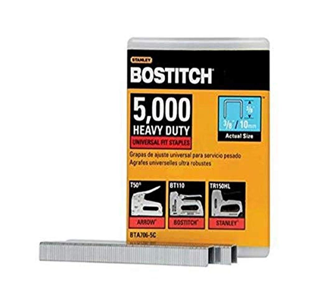 Heavy Duty Construction Staples by Bostitch – 3/8 x 2/5-Inch, Blend, Multi, Model BTA706-5C