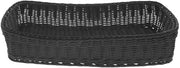 HUBERT Wicker Storage Basket, Black - 20 7/8"L x 10 5/8"W x 4"H