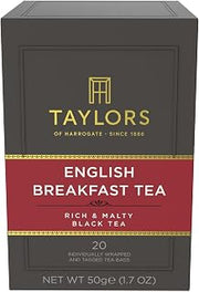 Taylors of Harrogate English Breakfast Black Tea, 20ct (Pack of 1)
