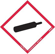 Labelmaster GHIS0055 GHS Label, Gas Cylinder, Paper, 101 mm x 101 mm (Pack of 50)