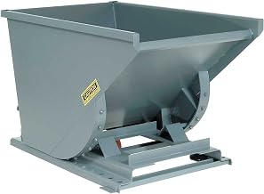 1/2 Cu Yard Heavy-Duty Self-Dumping Hoppers - 52-1/2"Wx37-3/4"Dx32-1/2"H - Gray