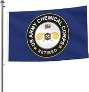 US Chemical Corps Retired Premium 5x8ft Double-Sided Flags with 2 Brass Grommets - All Weathe