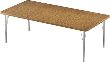 Correll 36x60 Top Bar Stool/Standing Height Activity Table in Oak