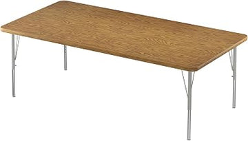 Correll 36x60 Top Bar Stool/Standing Height Activity Table in Oak