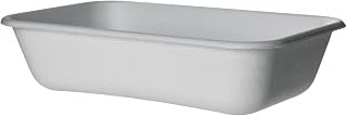 ECO PRODUCTS Compostable 32oz To Go Containers, Case of 200, 8.5"x5.5"x2" Disposable Renewable Molded Fiber, Lined For Protection, Rectangle Box, Lid Available, ASTM Compliant