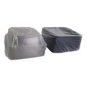 Black 10.7" UltraStack Square Platter with Clear 3" Dome Lid by Sabert – 11", Polyethylene Terephthalate (PET), Black, Pack of 25, Model C9611