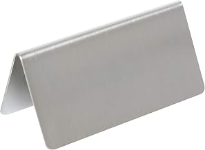 Thunder Group SLTS3151 Table Tent Sign, "Blank", 3"L x 1-1/2"H, Stainless Steel, Pack of 24