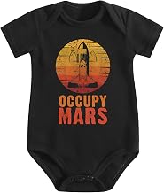 Baby Romper,Occupy Mars Retro,Whimsical Fun Print Soft Lightweight Apparel