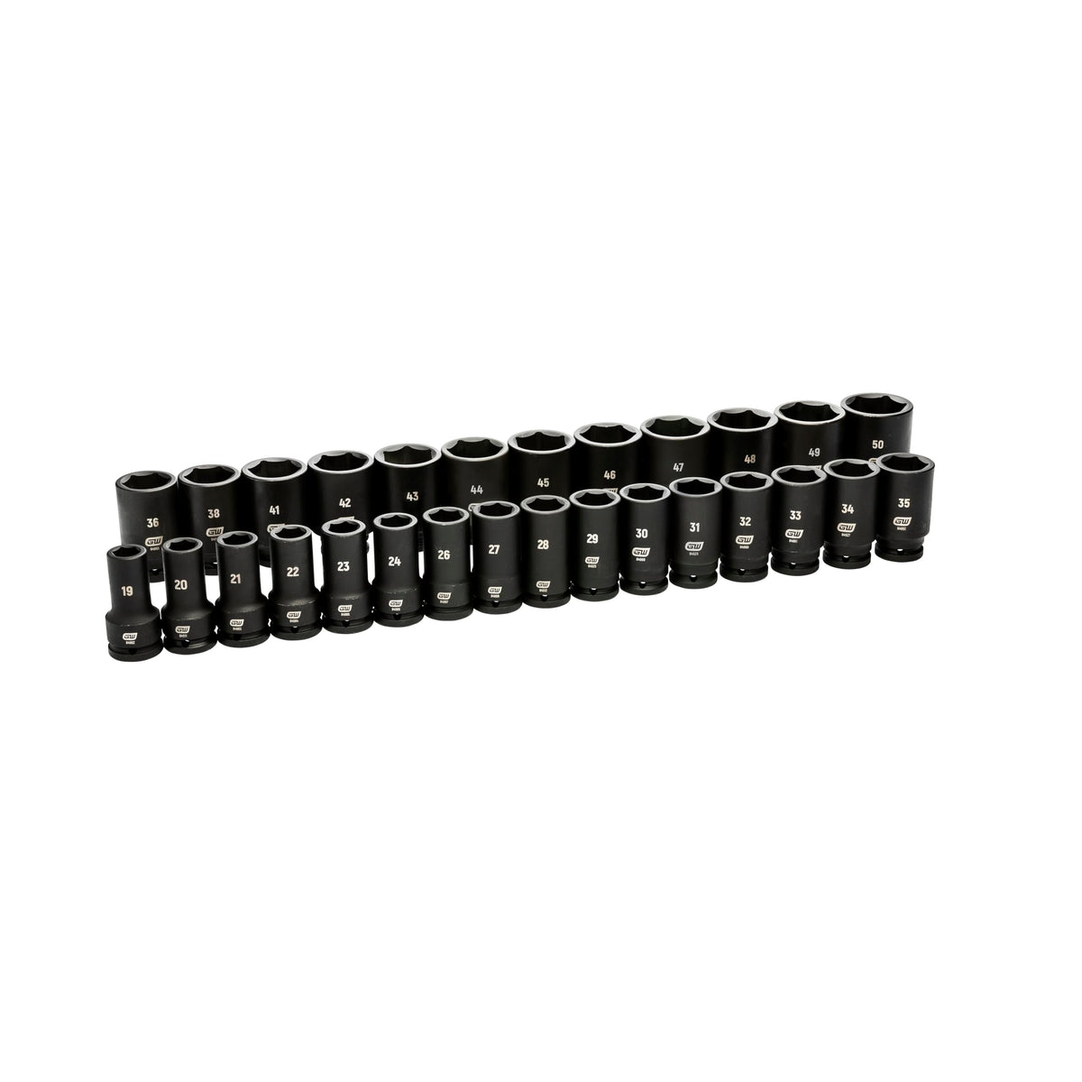 28 Piece 3/4" Drive 6 Pt Metric Deep Impact Socket Set by GEARWRENCH – One Size, Chrome Molybdenum Steel, Chrome, Model 84033