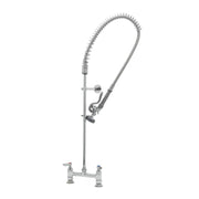 Easy Install Pre-Rinse Spring Action Deck Mount Base with 8-Inch Centers Wall Bracket by T&S Brass – Brass, Chrome, Model B-0123-B