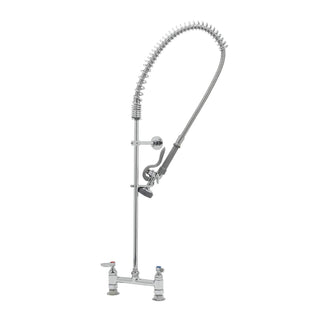Easy Install Pre-Rinse Spring Action Deck Mount Base with 8-Inch Centers Wall Bracket by T&S Brass – Brass, Chrome, Model B-0123-B