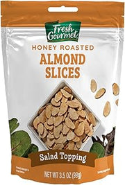 Fresh Gourmet Honey Roasted Sliced Almonds, 3.5 oz Resealable Bag